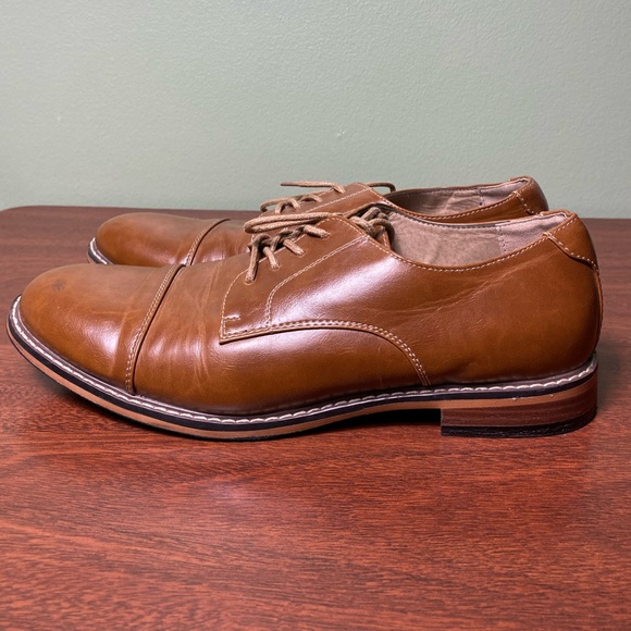 Dexter | Alec Cap Toe Comfort Oxford Cognac Vegan Leather - 8.5 - Picture 2 of 11